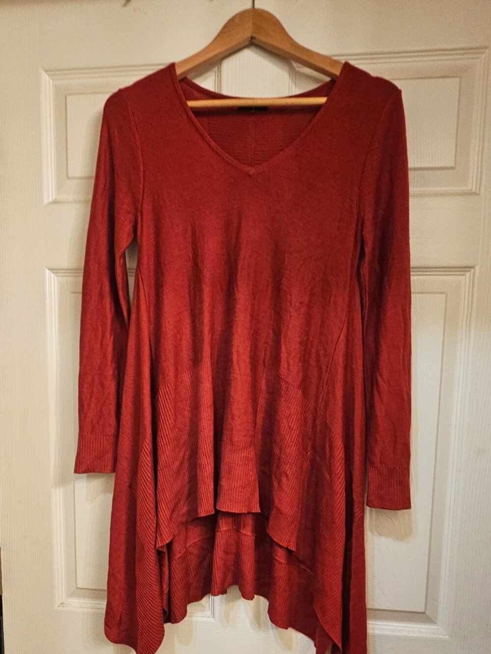 Brick Red Tunic Sweater - L